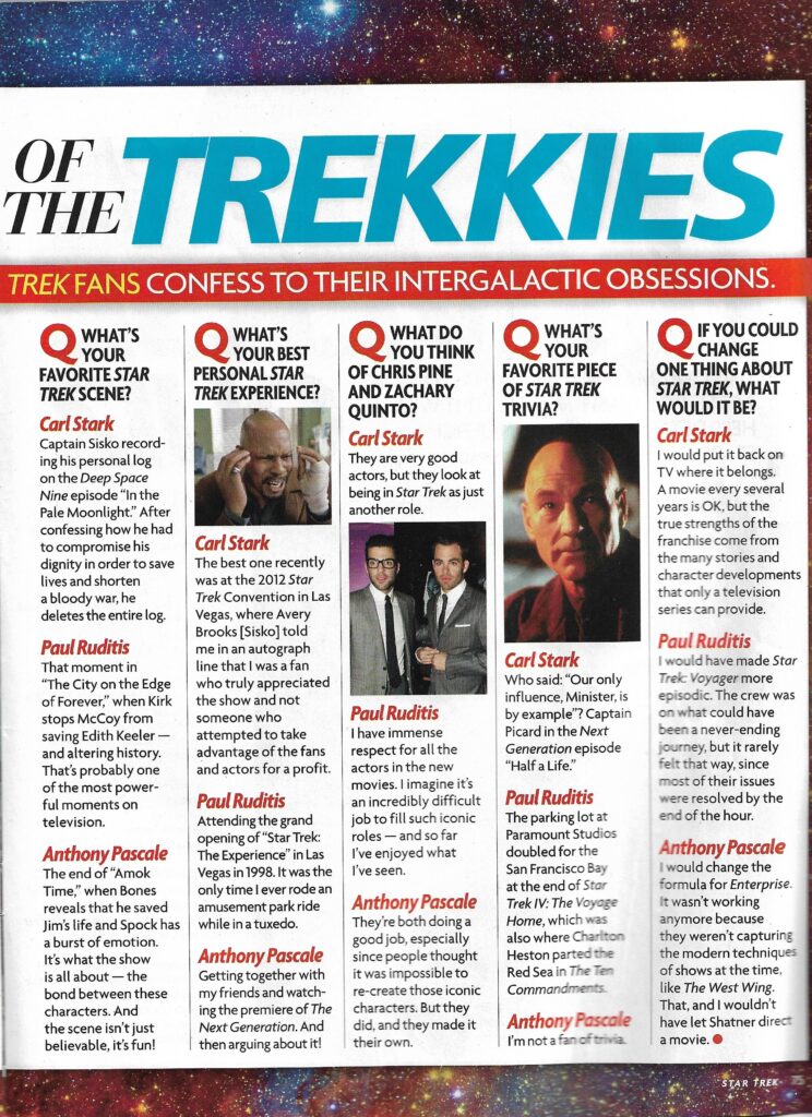 Star Magazine Star Trek Into Darkness Special interview page 2