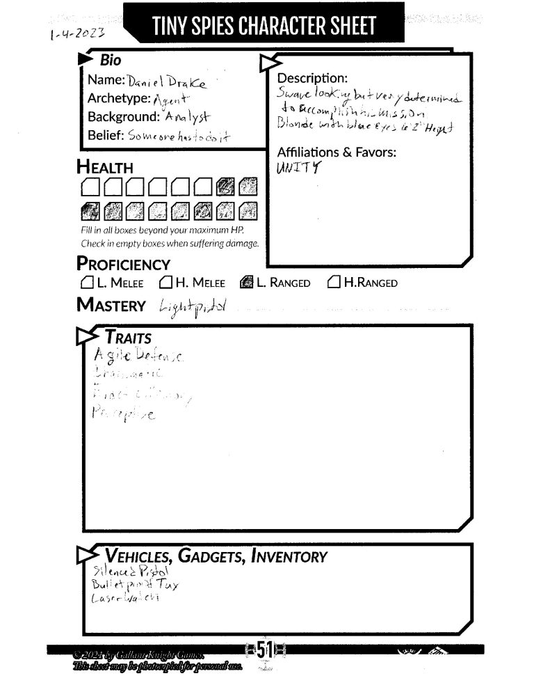 2023 Character Creation Challenge Day 4: Tiny Spies – TardisCaptain's ...